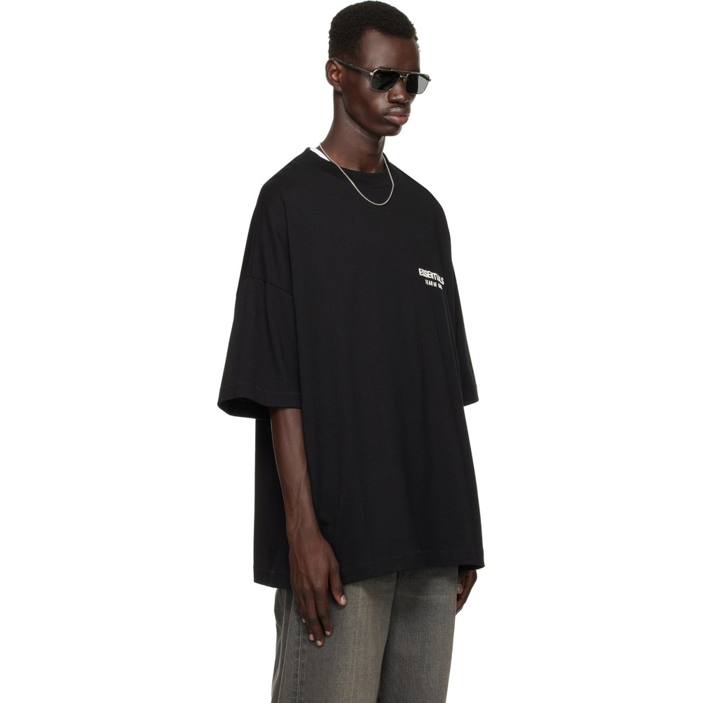 Fear of God Essentials T Shirt Black Mens Size L Short Sleeve Crewneck Oversized